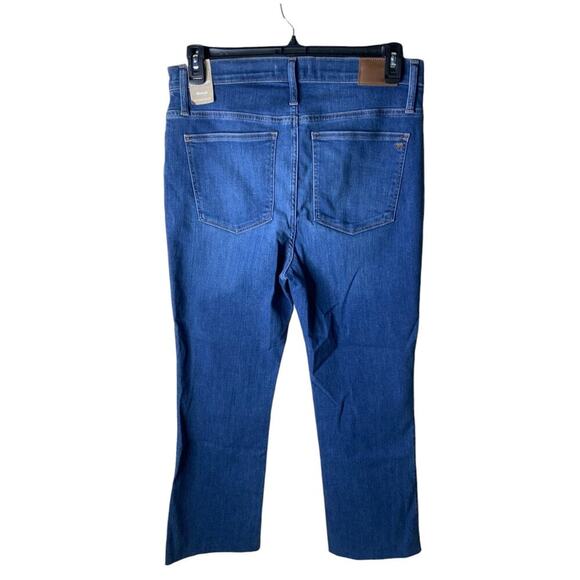 Madewell Jeans Womens 29 Slim Wide Crop Button Fly Mid Wash Streetwear Denim NWT - Picture 2 of 15